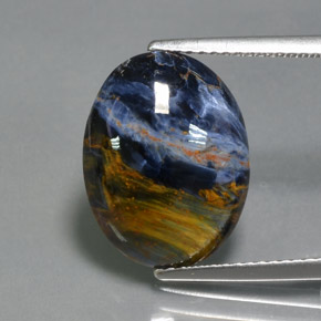 5.30 ct Multicolor Pietersite Gemstone, Pietersite Gem in Oval Cabochon Shape for Sale.