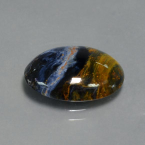 5.30 ct Multicolor Pietersite Stone, Natural Pietersite in Oval Cabochon Shape for Sale