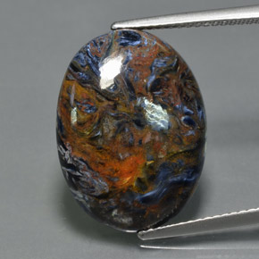 10.12 ct Multicolor Pietersite Gemstone, Pietersite Gem in Oval Cabochon Shape for Sale.