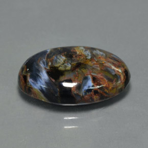 8.29 ct Multicolor Pietersite Stone, Natural Pietersite in Oval Cabochon Shape for Sale