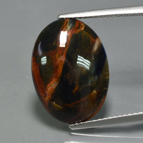 6.70 ct Multicolor Pietersite Gemstone, Pietersite Gem in Oval Cabochon Shape for Sale.