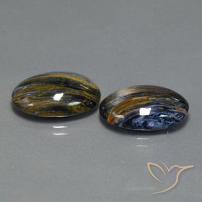 16.26 ctw Multicolor Pietersite Stones, Natural Pietersite in Oval Cabochon Shape for Sale