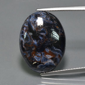 12.34 ct Multicolor Pietersite Gemstone, Pietersite Gem in Oval Cabochon Shape for Sale.