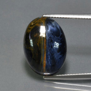 12.27 ct Multicolor Pietersite Gemstone, Pietersite Gem in Oval Cabochon Shape for Sale.