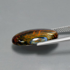 Pietersite Gemstone in 20 x 15 mm (calibrated) Size for Sale, Pietersite Stone in Multicolor Color