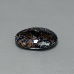 7.09 ct Multicolor Pietersite Stone, Natural Pietersite in Oval Cabochon Shape for Sale