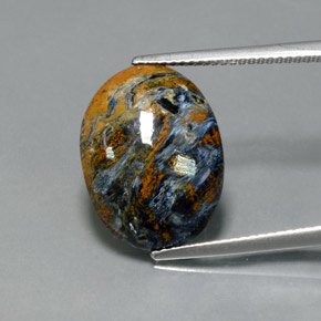 7.33 ct Multicolor Pietersite Gemstone, Pietersite Gem in Oval Cabochon Shape for Sale.