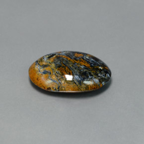 7.33 ct Multicolor Pietersite Stone, Natural Pietersite in Oval Cabochon Shape for Sale