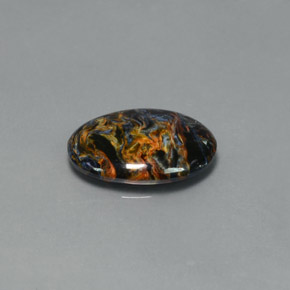 4.67 ct Multicolor Pietersite Stone, Natural Pietersite in Oval Cabochon Shape for Sale