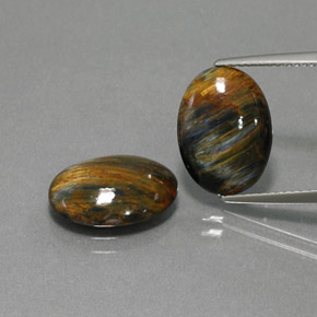 6.31 ct Multicolor Pietersite Gemstone, Pietersite Gem in Oval Cabochon Shape for Sale.