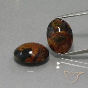9.39 ct Oval Pietersite, 13.6 x 10.3 mm From Namibia, Photo A