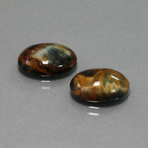 8.10 ct Multicolor Pietersite Stone, Natural Pietersite in Oval Cabochon Shape for Sale