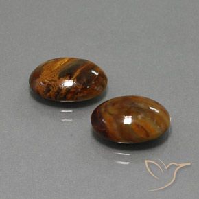 8.66 ctw Multicolor Pietersite Stones, Natural Pietersite in Oval Cabochon Shape for Sale