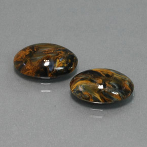 7.54 ct Multicolor Pietersite Stone, Natural Pietersite in Oval Cabochon Shape for Sale