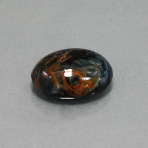 5.20 ct Multicolor Pietersite Stone, Natural Pietersite in Oval Cabochon Shape for Sale
