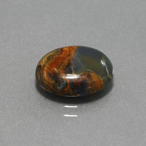 3.60 ct Multicolor Pietersite Stone, Natural Pietersite in Oval Cabochon Shape for Sale