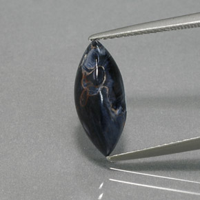 2.55 ct Multicolor Pietersite Gemstone, Pietersite Gem in Marquise Cabochon Shape for Sale.