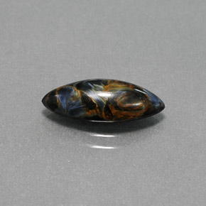 2.26 ct Multicolor Pietersite Stone, Natural Pietersite in Marquise Cabochon Shape for Sale