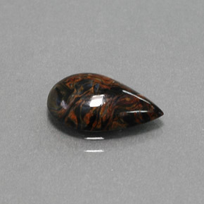 2.14 ct Multicolor Pietersite Stone, Natural Pietersite in Pear Cabochon Shape for Sale