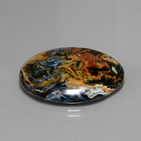 24.42 ct Multicolor Pietersite Stone, Natural Pietersite in Oval Cabochon Shape for Sale