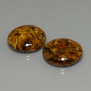 27.18 ct Multicolor Pietersite Stone, Natural Pietersite in Round Cabochon Shape for Sale