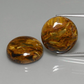 Multicolor Pietersite Gem - 15.7ct Round Cabochon (ID: 391646)