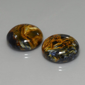 33.02 ct Multicolor Pietersite Stone, Natural Pietersite in Round Cabochon Shape for Sale