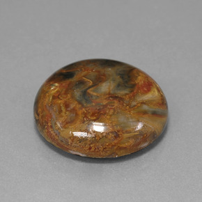 13.41 ct Multicolor Pietersite Stone, Natural Pietersite in Round Cabochon Shape for Sale