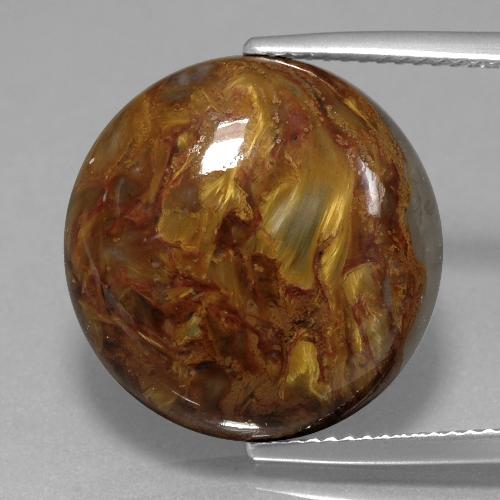 Multicolor Pietersite Gem - 15.7ct Round Cabochon (ID: 391699)