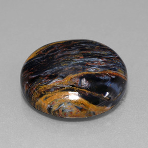 13.82 ct Multicolor Pietersite Stone, Natural Pietersite in Round Cabochon Shape for Sale