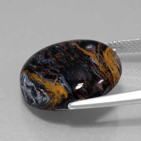 Pietersite Gemstone in 18.2 mm Size for Sale, Pietersite Stone in Multicolor Color