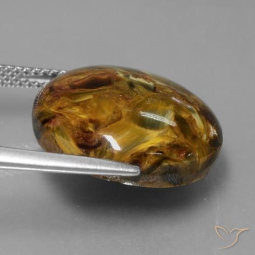 Pietersite Gemstone in 15 mm (calibrated) Size for Sale, Pietersite Stone in Multicolor Color