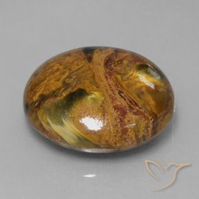 15.09 ct Multicolor Pietersite Stone, Natural Pietersite in Round Cabochon Shape for Sale