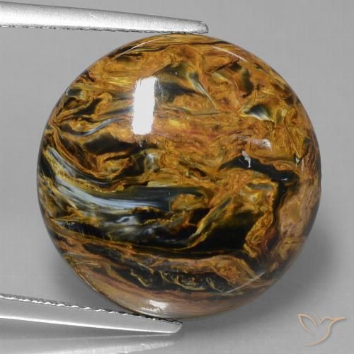 Pietersite Tour en damier des États-Unis 15,19 ct, dimension 18mm, pureté Opaque , pierre gemme naturelle Non traité, 1 pièce Pietersite de couleur Multicolore, dureté Mohs de 6.5 à 7 convient aux bijoux de tous les jours, pierre de sagesse, Photo A