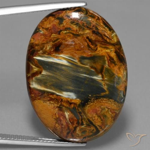 Pietersita ovalada de 31,05 ct, 30,2 x 22,2 mm de Namibia, Photo A