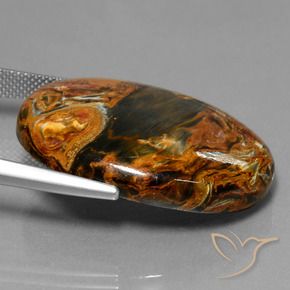 Pietersite Gemstone in 30 x 22 mm (calibrated) Size for Sale, Pietersite Stone in Multicolor Color