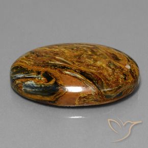 34.44 ct Multicolor Pietersite Stone, Natural Pietersite in Oval Cabochon Shape for Sale