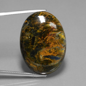 Multicolore Pietersite gemme - 37ct Ovale Cabochon (ID: 447803)