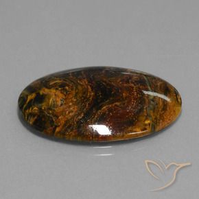 19.62 ct Multicolor Pietersite Stone, Natural Pietersite in Oval Cabochon Shape for Sale