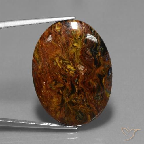 22.19ct Natural Multicolor Pietersite, Oval, Opaque
