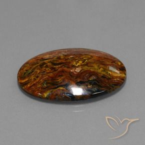 22.19 ct Multicolor Pietersite Stone, Natural Pietersite in Oval Cabochon Shape for Sale
