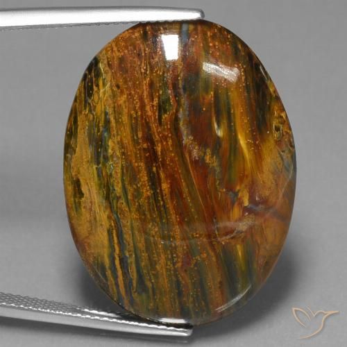 24.96ct Natural Multicolor Pietersite, Oval, Opaque