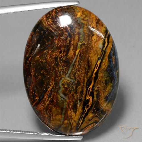 27.91ct Natural Multicolor Pietersite, Oval, Opaque