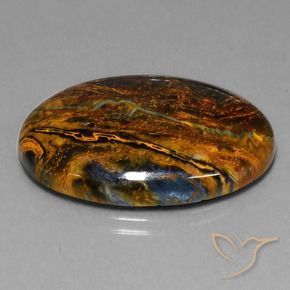 27.91 ct Multicolor Pietersite Stone, Natural Pietersite in Oval Cabochon Shape for Sale