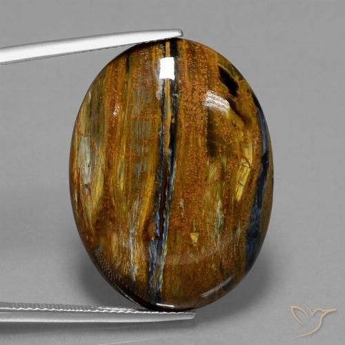 26.40ct Natural Multicolor Pietersite, Oval, Opaque
