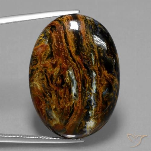 33.05ct Natural Multicolor Pietersite, Oval, Opaque
