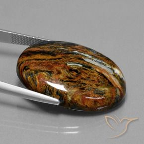 Pietersite Gemstone in 30 x 22 mm (calibrated) Size for Sale, Pietersite Stone in Multicolor Color
