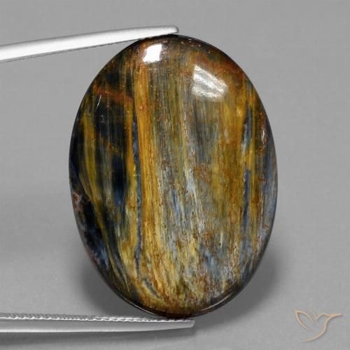 21.88ct Natural Multicolor Pietersite, Oval, Opaque