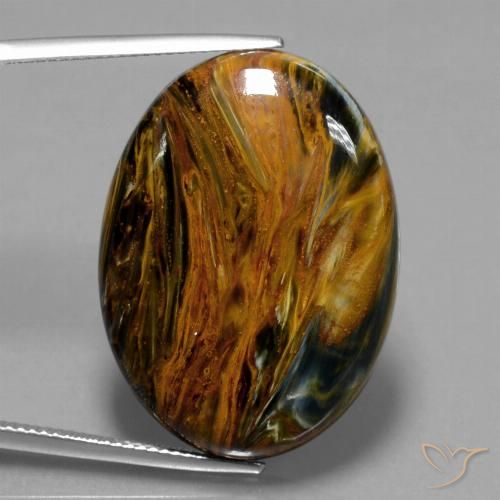 33.78ct Natural Multicolor Pietersite, Oval, Opaque