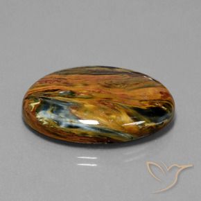 33.78 ct Multicolor Pietersite Stone, Natural Pietersite in Oval Cabochon Shape for Sale
